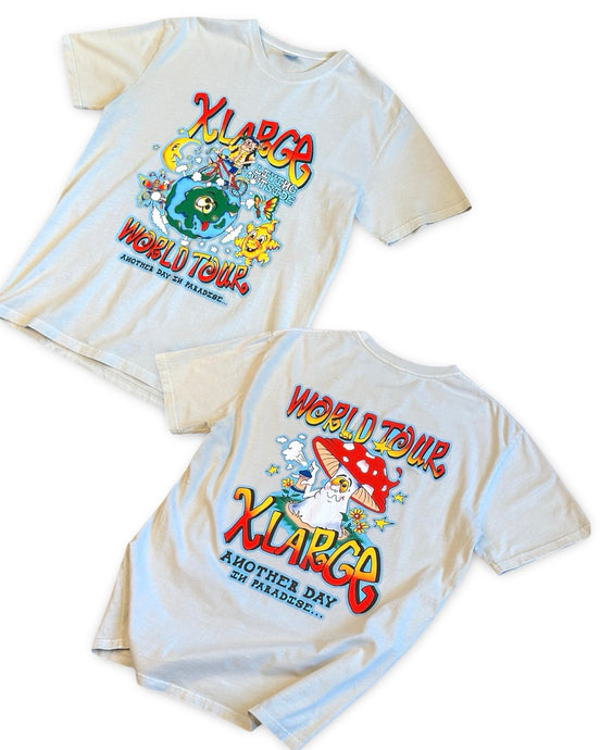 XLarge World Tour Short Sleeve T-Shirt  in Pigment Thrift White