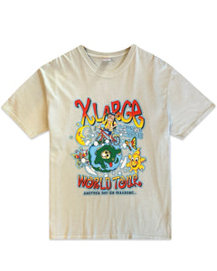 XLarge World Tour Short Sleeve T-Shirt  in Pigment Thrift White