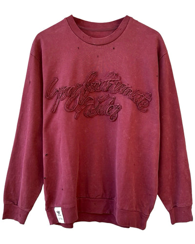 Adidas Originals X Song for the Mute x Washed L/S T-Shirt in Maroon - Bisy Clothing