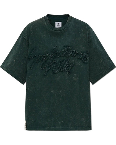 Adidas Originals X Song for the Mute x Washed T-Shirt in Shadow Green - Bisy Clothing