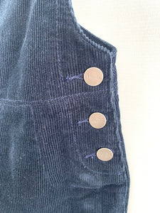 AFENDS Size 8 Overall Playsuit in Black Corduroy FEB0822 - Bisy Clothing