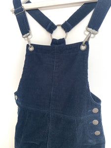 AFENDS Size 8 Overall Playsuit in Black Corduroy FEB0822 - Bisy Clothing