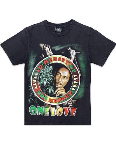 Bob Marley Vintage One Love Memorial T-Shirt in Black - Bisy Clothing