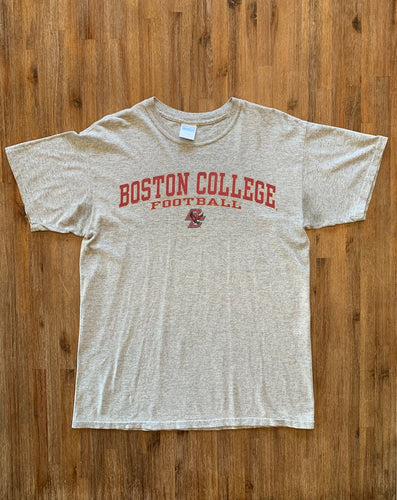 BOSTON Size M Vintage Boston College Eagles Football NCAA Grey T-Shirt MAR1321 - Bisy Clothing
