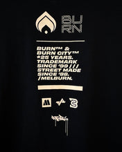 Load image into Gallery viewer, Burn Clothing 25th Anniversary &quot;Destroy by PUDL&#39; T-Shirt in Black - Bisy Clothing