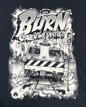 Load image into Gallery viewer, Burn Clothing 25th Anniversary &quot;Destroy by PUDL&#39; T-Shirt in Navy - Bisy Clothing