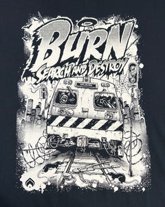Burn Clothing 25th Anniversary "Destroy by PUDL' T-Shirt in Navy - Bisy Clothing