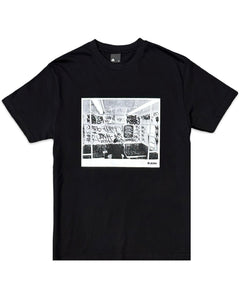 Burn Clothing Bomb Train Print Short Sleeve T-Shirt in Black - Bisy Clothing