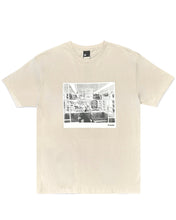 Load image into Gallery viewer, Burn Clothing Bomb Train Print Short Sleeve T-Shirt in Bone - Bisy Clothing