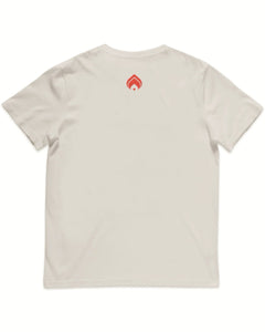 Burn Clothing Bomb Train Print Short Sleeve T-Shirt in Bone - Bisy Clothing