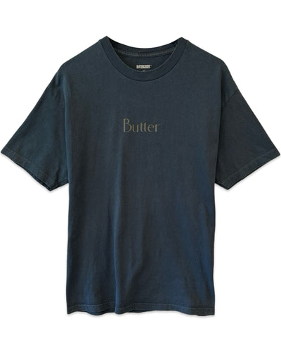Butter Goods 3M Reflective Logo T-Shirt in Navy Blue - Bisy Clothing