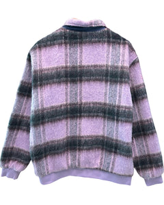 Butter Goods Hairy Plaid Jacket in Mauve - Bisy Clothing