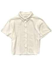 將圖片載入圖庫檢視器 Calli Linen Short Sleeve Button Shirt in White - Bisy Clothing