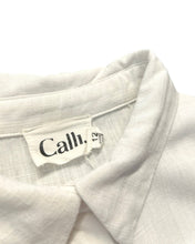將圖片載入圖庫檢視器 Calli Linen Short Sleeve Button Shirt in White - Bisy Clothing