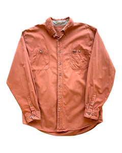 CARHARTT Size XL/2XL Vintage Long Sleeve Shirt in Rust Orange 221122 - Bisy Clothing