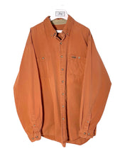 將圖片載入圖庫檢視器 CARHARTT Size XL/2XL Vintage Long Sleeve Shirt in Rust Orange 221122 - Bisy Clothing