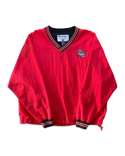 CHAMPION Size XL 2001 NCAA College Football Final Four Crew Jacket in Red Men's JAN112 - Bisy Clothing