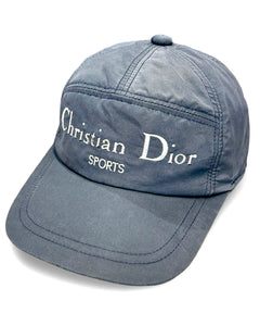 Christian Dior Sports Vintage Camp Cap in Grey - Bisy Clothing