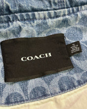 Load image into Gallery viewer, Coach NY Signature Denim Hooded Zip Up Jacket in Light Wash - Bisy Clothing