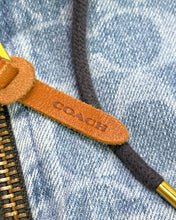 Load image into Gallery viewer, Coach NY Signature Denim Hooded Zip Up Jacket in Light Wash - Bisy Clothing
