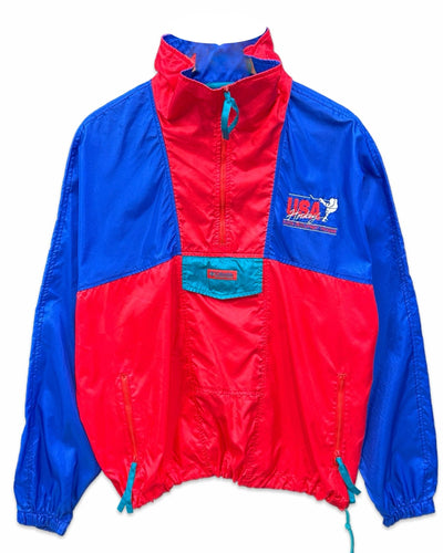 Columbia Vintage 1/2 Zip Anorak USA Ice Hockey Jacket - Bisy Clothing