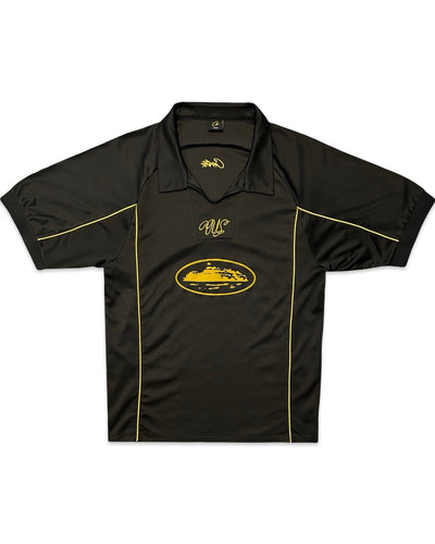 Corteiz Talismo Football Jersey in Black / Yellow (2023) - Bisy Clothing