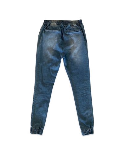 COUNTRY DENIM AUSTRALIA Size 7 Vintage High Waist Jogger Jean Blue Soft Stretch - Bisy Clothing