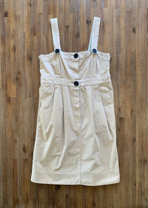 COUNTRY ROAD Size 12 Corduroy Button Dress in Beige Women's DEC26 - Bisy Clothing