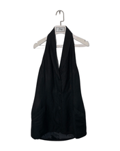 將圖片載入圖庫檢視器 CUE Size S Vintage Haulter Neck Blazer Top Black NOV5921 - Bisy Clothing