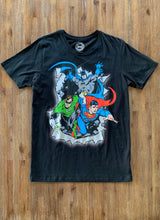 Load image into Gallery viewer, DC COMICS Size M Vintage Y2K S14 Batman and Superman T-Shirt Black MAR9921 - Bisy Clothing
