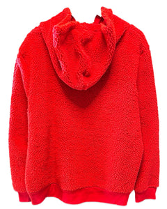 Disney Sherpa Fleece Hooded Jumper in Red - Bisy Clothing