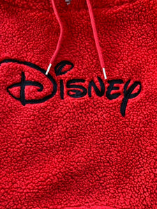 Disney Sherpa Fleece Hooded Jumper in Red - Bisy Clothing