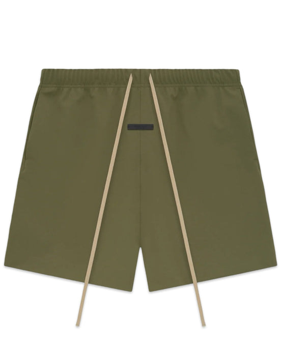 Essentials Fear of God Bonded Nylon Shorts in Military (FW24) - Bisy Clothing