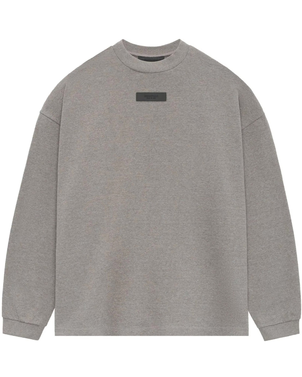 Essentials Fear of God Crewneck Long Sleeve T-Shirt in Heather Grey - Bisy Clothing