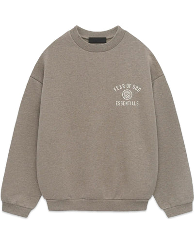 Essentials Fear of God Fleece Crewneck Heather Grey (FW 24/25) - Bisy Clothing