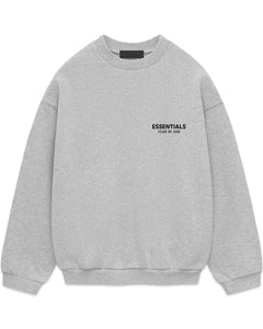 Essentials Fear of God Fleece Crewneck Light Heather Grey (FW 24/25) - Bisy Clothing