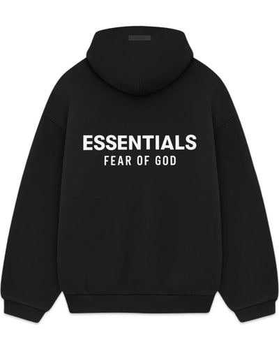 Essentials Fear of God Fleece Hoodie in Black (FW24/25 - Bisy Clothing