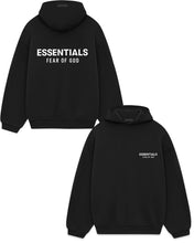 Load image into Gallery viewer, Essentials Fear of God Fleece Hoodie in Black (FW24/25 - Bisy Clothing