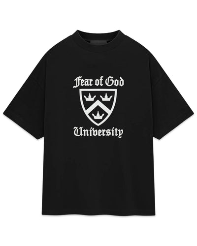 Essentials Fear of God Heavy Crewneck Jersey T-Shirt in Black (FW 24) - Bisy Clothing