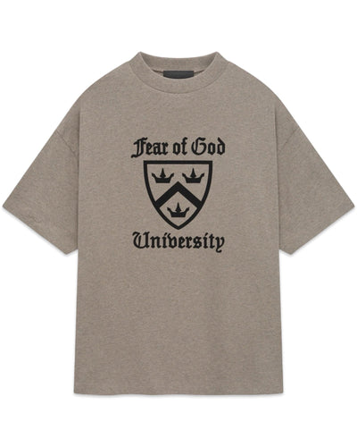 Essentials Fear of God Heavy Crewneck Jersey T-Shirt in Heather Grey (FW 24) - Bisy Clothing