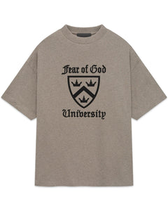 Essentials Fear of God Heavy Crewneck Jersey T-Shirt in Heather Grey (FW 24) - Bisy Clothing