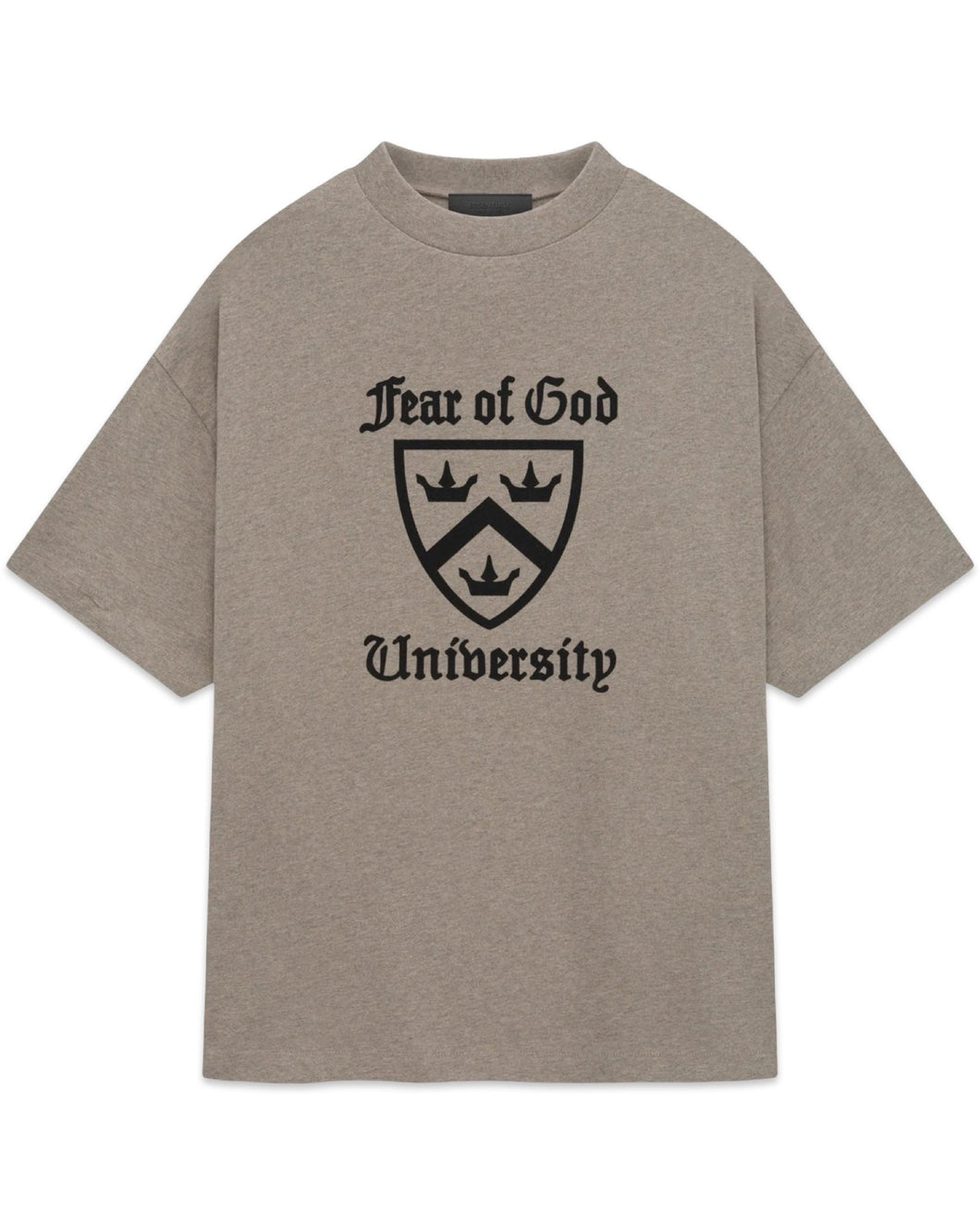 Essentials Fear of God Heavy Crewneck Jersey T-Shirt in Heather Grey (FW 24) - Bisy Clothing