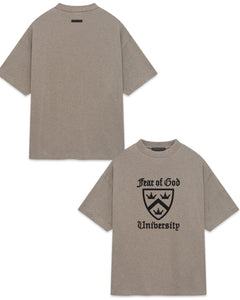 Essentials Fear of God Heavy Crewneck Jersey T-Shirt in Heather Grey (FW 24) - Bisy Clothing