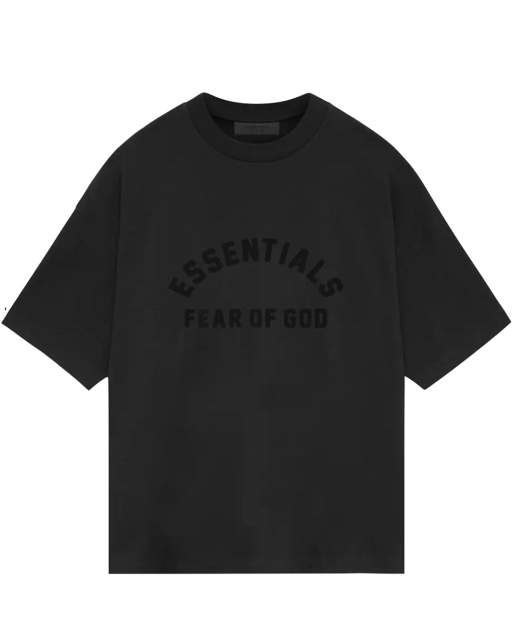 Essentials Fear of God Heavy Jersey Short Sleeve T-Shirt in Black - Bisy Clothing