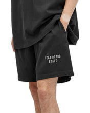 Load image into Gallery viewer, Essentials Fear of God Heavy Jersey Soccer Shorts in Black - Bisy Clothing