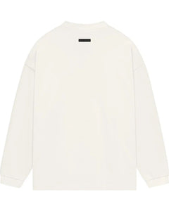 Essentials Fear of God Jersey Crewneck Long Sleeve T-Shirt in Shell White - Bisy Clothing