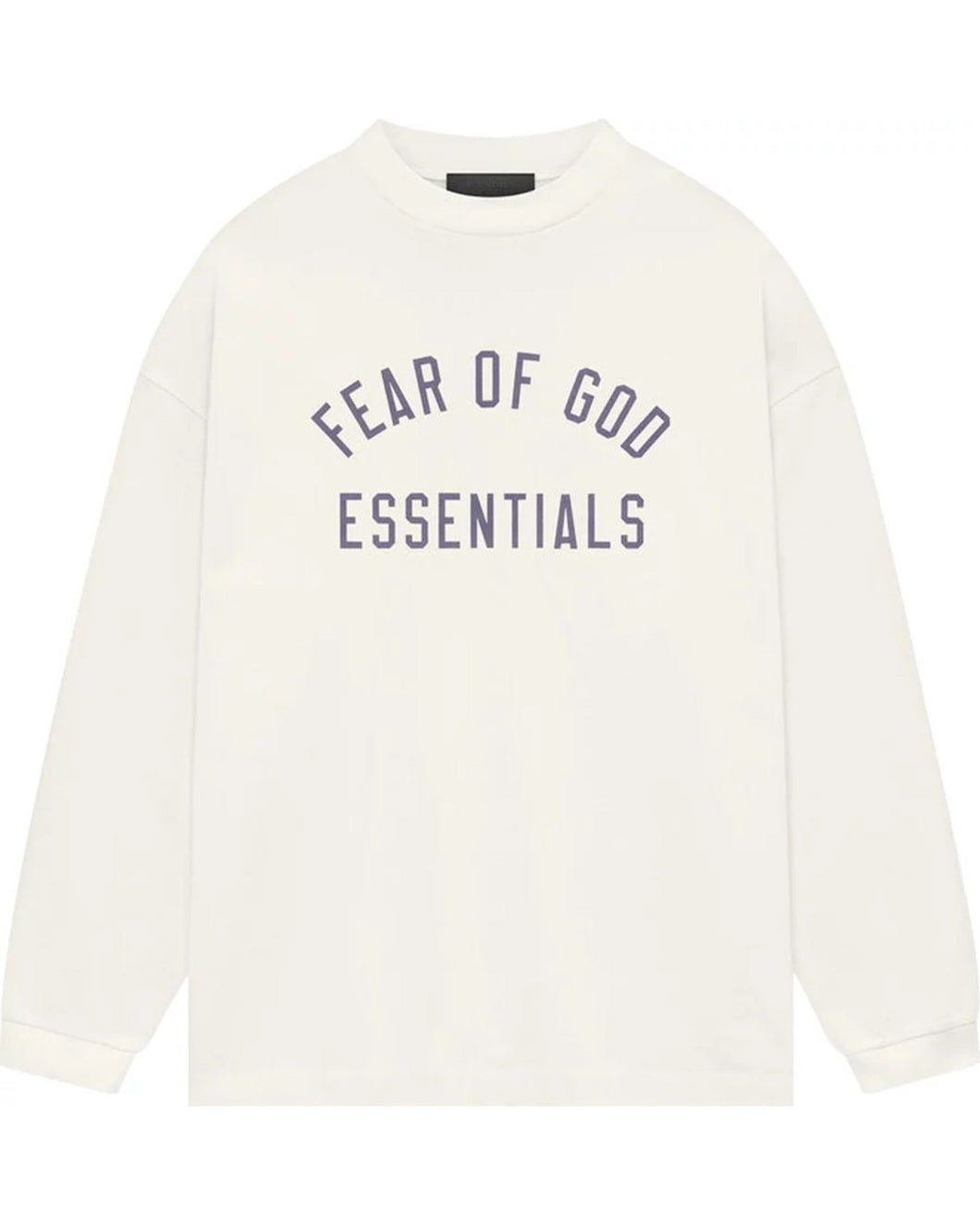 Essentials Fear of God Jersey Crewneck Long Sleeve T-Shirt in Shell White - Bisy Clothing