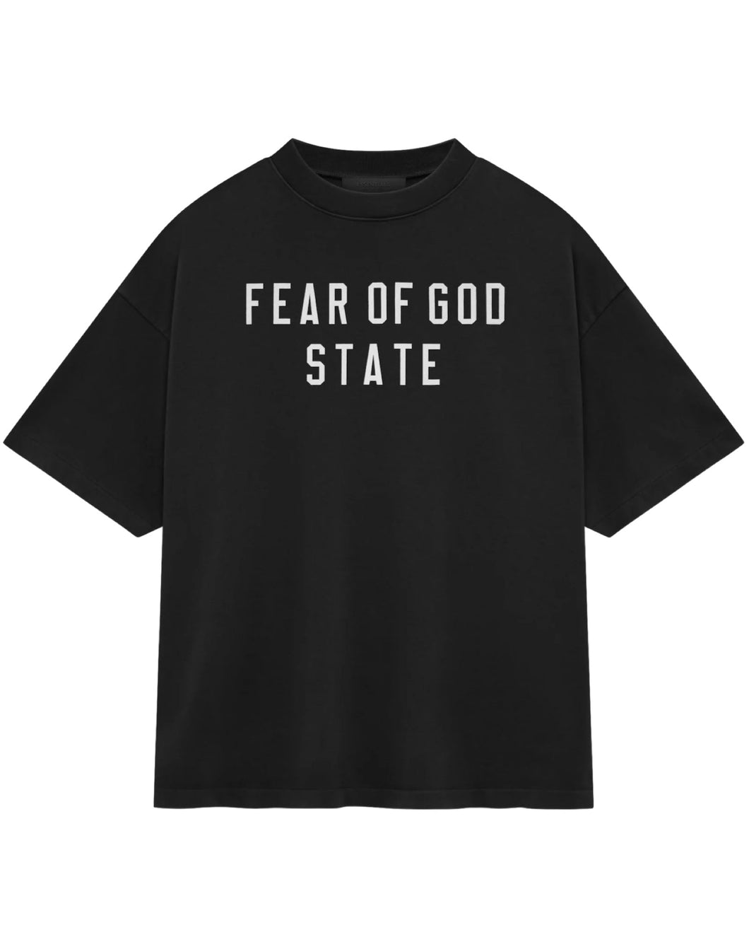 Essentials Fear of God State Heavy Crewneck Short Sleeve T-Shirt in Black - Bisy Clothing