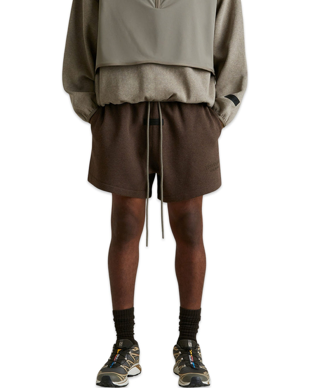 Essentials Fear of God Sweatshorts Heather Wood (2024) - Bisy Clothing