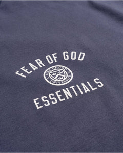 Essentials Fear of God 'University' Jersey Crewneck T-Shirt in Marine (2024) - Bisy Clothing